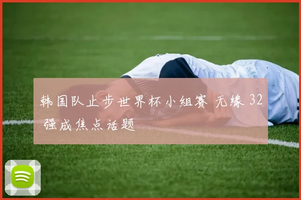 韩国队止步世界杯小组赛 无缘 32 强成焦点话题
